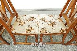 Quality Set of 6 Oak Antique Style Upholstered Dining Chairs! (PAS0125)