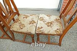 Quality Set of 6 Oak Antique Style Upholstered Dining Chairs! (PAS0125)