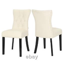 Restaurant Dining Chairs 2/4/6x Velvet Leather Padded Seat Modern Kitchen Chairs