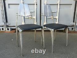 Robert Josten Cast Aluminum Chairs Set Upholstered c. 1970-1980
