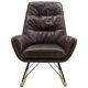 Rocking Chair Pu Upholstered Relaxing Tub Leisure Armchair Recliner Lounge Seat