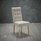 Roma Dining Chairs Grey Beige Plum Teal Linen Fabric Padded Seat Wooden Legs