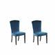 Rosdorf Park Thomason Upholstered Dining Chair (set Of 2) Blue