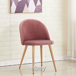 Rose Modern Velvet Dining Chairs Upholstered Seat Legs Dining Room Kitchen
