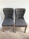 Rowico Button Back Studded Grey Dining Chairs