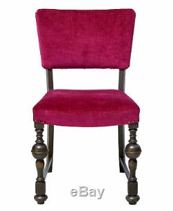 SET OF 12 1920's OAK UPHOLSTERED DINING CHAIRS