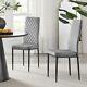 Seconds Set Of 6 Milan Grey Velvet Upholstered Luxury Dining Chair Black Le