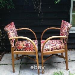 Set 4 Bridge / Dining Chairs 1920s Newly upholstered in GP&J Baker Rio Velvet