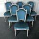 Set 6 French Upholstered Dining Chairs C1900 Lovely Original Patina