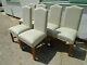 Set 6 Vintage Mahogany Re Upholstered High Back Kitchen Dining Chair Sprung Seat