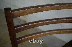 Set 6 Vintage Mid Century Teak Dining Chairs Younger Danish Era Upholstered