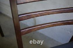 Set 6 Vintage Mid Century Teak Dining Chairs Younger Danish Era Upholstered