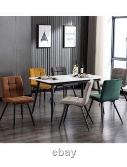 Set Of 2 Teal Velvet Upholstered Dining Chairs. Desk Stools