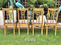 Set Of 4 Beech Highback Solid Wood Charcoal Grey Veluto Chenille Dining Chairs