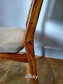 Set Of 4 Mid century Danish Rosewood Spottrup Upholstered Dining Chairs