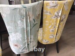 Set Of 4 Upholstered Dining Chairs High Back Shabby Chic THE DORMY HOUSE Surrey