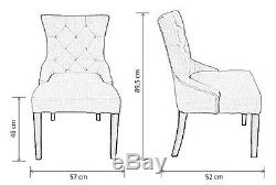 Set Of 6 High Quality Upholstered Dining Chairs -beige Color Fabric