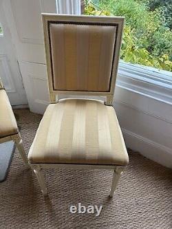 Set Of 6 Very Pretty Vintage/antique French Upholstered Dining Chairs