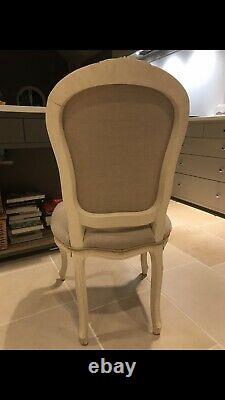 Set Of 8 Dining Chairs Upholstered In Kate Forman Linen