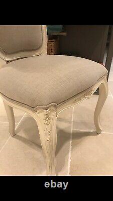 Set Of 8 Dining Chairs Upholstered In Kate Forman Linen
