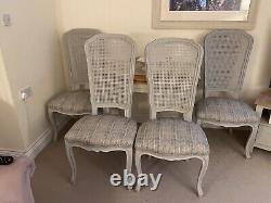 Set Of Four French Bergere Chairs Newly Upholstered
