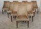 Set Of 10 Contemporary Dining Chairs Newly Upholstered Walnut Legs