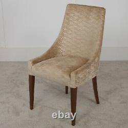 Set of 10 Contemporary Dining Chairs Newly Upholstered Walnut Legs