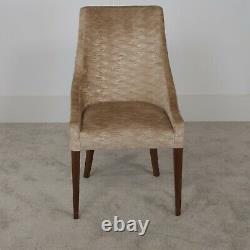 Set of 10 Contemporary Dining Chairs Newly Upholstered Walnut Legs
