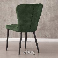 Set of 2 4 Dining Chair Ergonomic High Backrest Upholstered Velvet Leisure chair