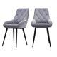 Set Of 2/4 Dining Chairs Upholstered Button Back Kitchen Restaurant Dinner Seat