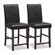 Set Of 2 Bar Stools Pu Upholstered Bar Counter Height Chair Kitchen Dining Chair