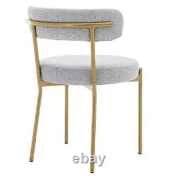 Set of 2 Dining Chairs Upholstered Accent Chairs Kitchen Leisure Chairs Grey SY