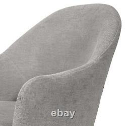 Set of 2 Grey Fabric Dining Chairs Colbie