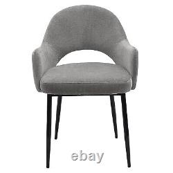 Set of 2 Grey Fabric Dining Chairs Colbie CLB005A