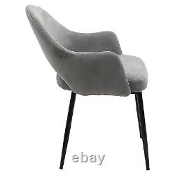 Set of 2 Grey Fabric Dining Chairs Colbie CLB005A