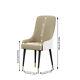 Set Of 2 Microfiber Leather Dining Chair Upholstered Dressing Room Makeup Chairs