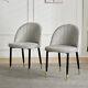 Set Of 2 Modern Velvet Dining Chairs Accent Chairs Kitchen Leisure Chairs Fd