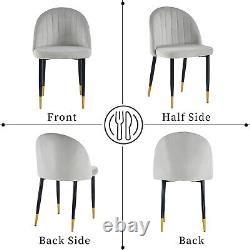 Set of 2 Modern Velvet Dining Chairs Accent Chairs Kitchen Leisure Chairs FD