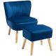 Set Of 2 Modern Velvet Dining Chairs Fabric Accent Upholstered Side Chair Blue