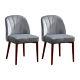 Set Of 2 Velvet Dining Chairs Dinning Room Metal Leg Accent Side Chairs Grey