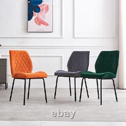 Set of 2 Velvet Dining Chairs Upholstered Seat Home&Restaurant NEW Office
