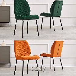 Set of 2 Velvet Dining Chairs Upholstered Seat Home&Restaurant NEW Office
