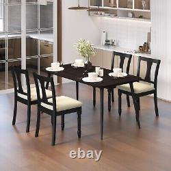 Set of 2 Wooden Dining Chairs Kitchen Upholstered Side Accent Armless Chair