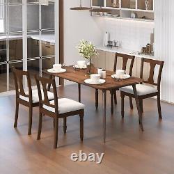 Set of 2 Wooden Dining Chairs Kitchen Upholstered Side Accent Armless Chair