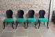 Set Of 4 Conran Dining Chairs With Designer Guild Upholstered Seats, Balloon