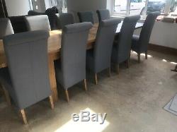 Set of 4 Cotswold Company Upholstered Grey Rollback Dining Chairs