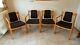 Set Of 4 Ercol Posture Model 775a Upholstered Dining Armchairs