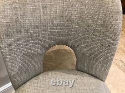 Set of 4 Heavy, Grey Dining Chairs Upholstered, Strong Backs