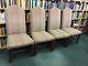 Set Of 4 Highback Upholstered Dining Chairs