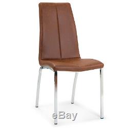 Set of 4 Leather Dining Chairs Premium Quality Faux Leather upholstered Chair